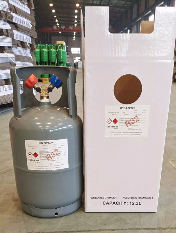 99.9% Purity 9kg Refillable Cylinder Gas R32 Refrigerant