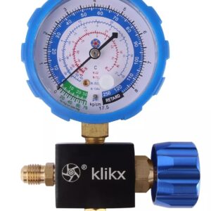 Single Valve Pressure Manifold Gauge for 9 Types of Refrigerant Gas